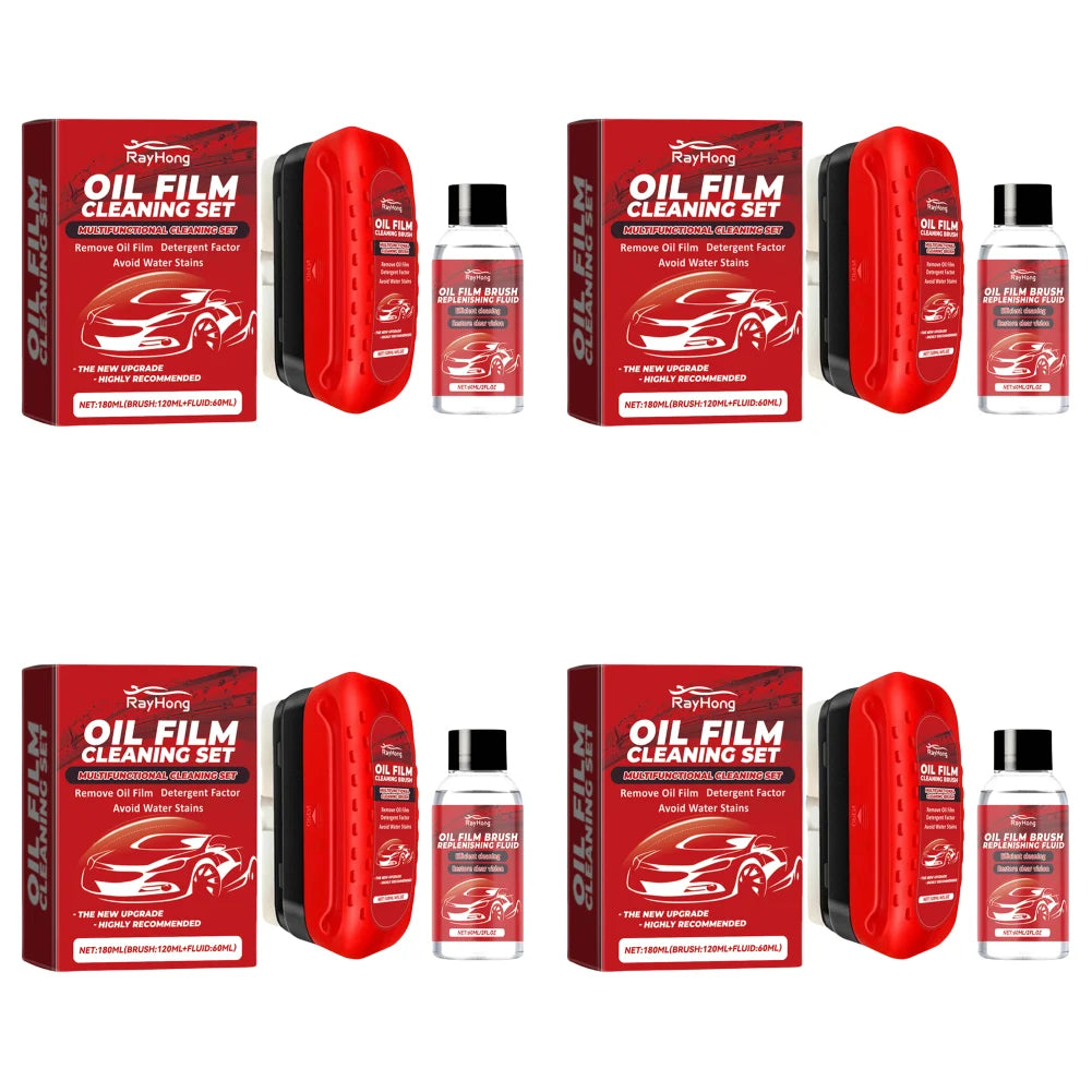 Car Glass Oil Film Remover Windshield Oil Film Cleaner Glass Sponge Cleaning Brush Glass Polishing Agent Car Maintenance Tools