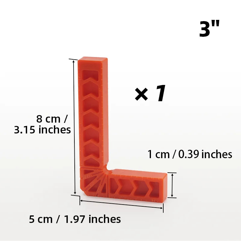 90 Degree Auxiliary Positioner Squares Right Angle Ruler Clamps Reusable Plastic L Fixed Corner Gripper Woodworking Holder Tools