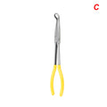 DIY Extra Long Nose Pliers Straight Bent Tip Mechanic Equipment Hand Removal Tools Spanner Clips Auto Care Kit Car Accessories