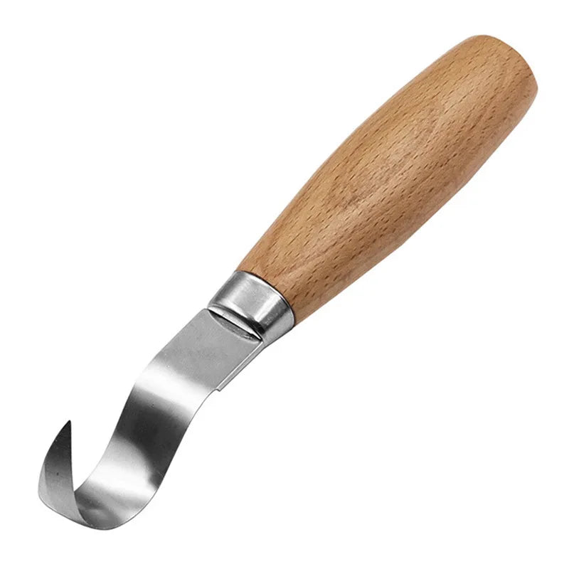Wood Carving Tools Set Whittling Knives Hook Knives, Ergonomic Wood Spoon Carving Kit, Durable Curved Design