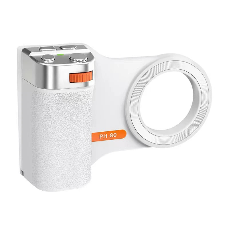 Magnetic Bluetooth Phone Camera Grip Zoom Shutter Button with Fill Light Remote Control Portable Phone Stabilizer Handle