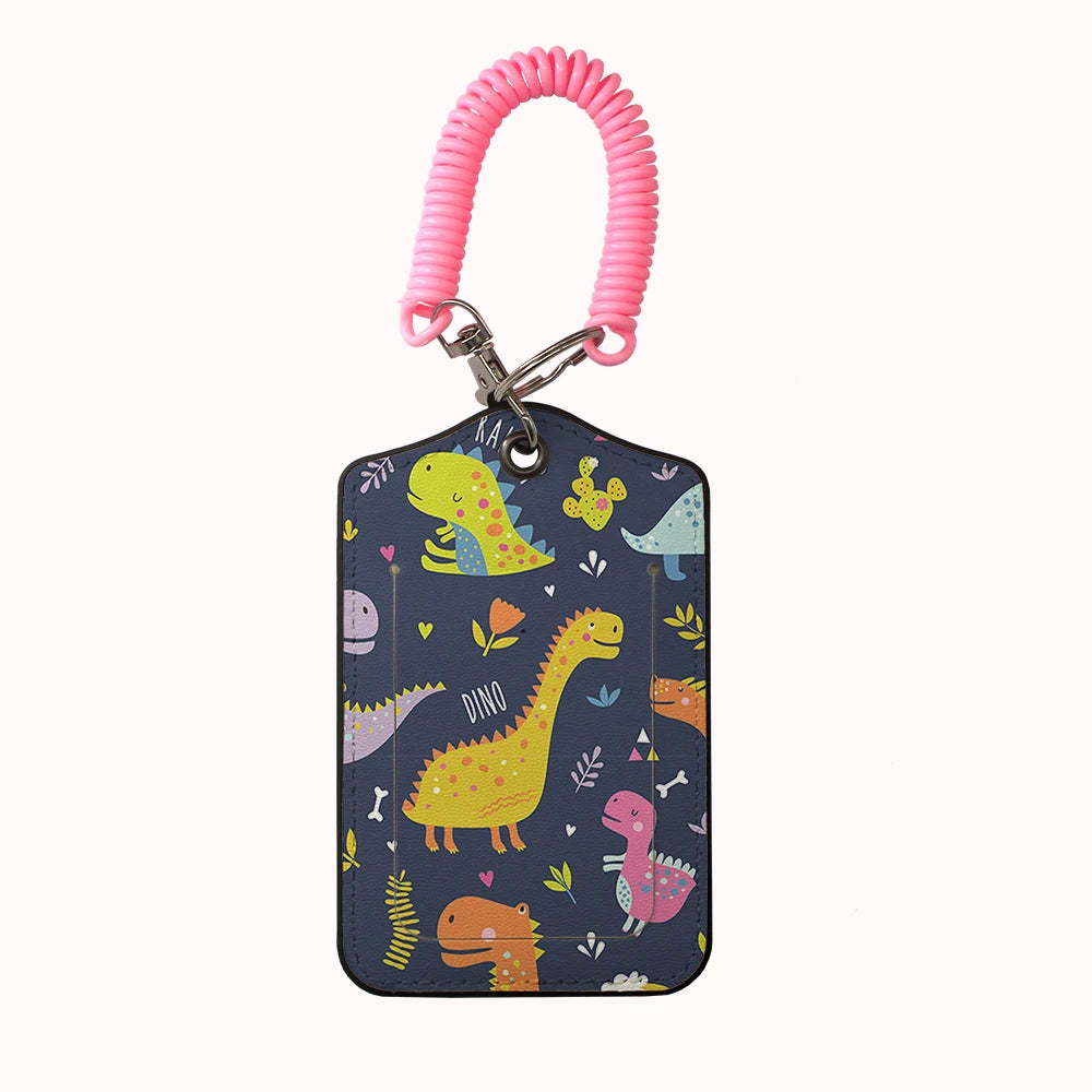 HOT AnimalsDinosaur Team Leather Business Luggage Tag Suitcase Address Label Luggage Boarding Case Label Name ID Address Clip