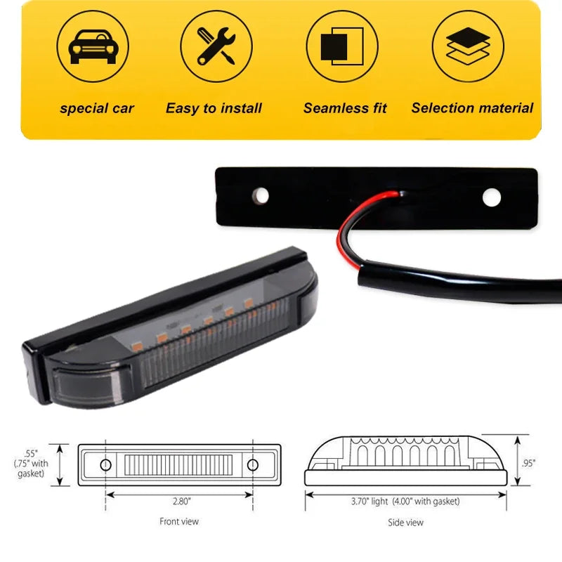 iJDM Car Fender Flare Side Marker Lamps for Jeep Wrangler TJ JK and JL Bushwacker Flat Style Fender Flares Turn Signal Lights