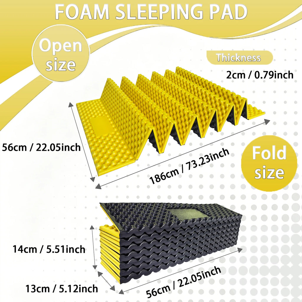 Egg Nest Sleeping Mat 330g Ultralight Aluminum Foil Pad Portable Insulated Camping Mat for Hiking Backpacking Tent Beach Yoga
