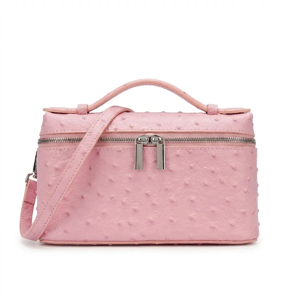 Mendy Women's Bag Ostrich Small Bag Cow Leather Shoulder Bags Crossbody Handbags Clutch Bag Luxury Bags Designers New In handbag