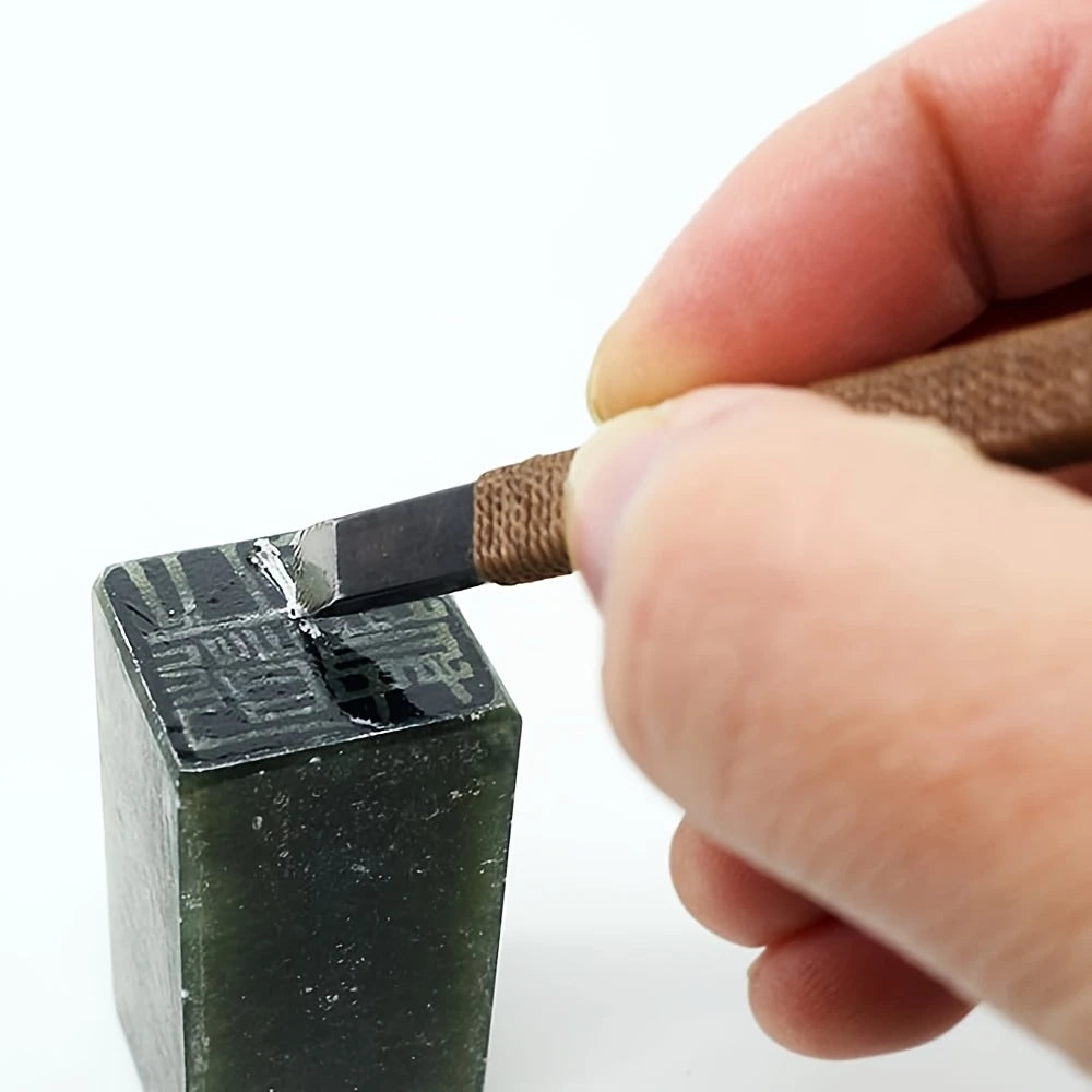 High Carbon Steel Stone Carving Tools Set 10pcs Engraving Sculpture Chisel Non Slip Handle Ideal for Soapstone Alabaster