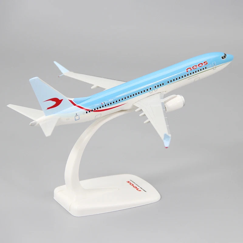 1:200 Scale B737 MAX8 Neos Airlines ABS Plastic Airplane Aircraft Plane Model Toy Assembly Resin Collection Display Gifts Fans