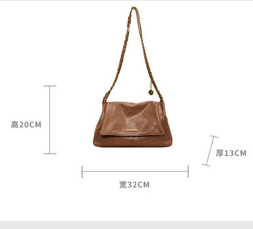 2026 New Women's Vintage Large Crossbody Shoulder Bag Elegant Handbag with Detachable Strap Durable for Casual Formal Events