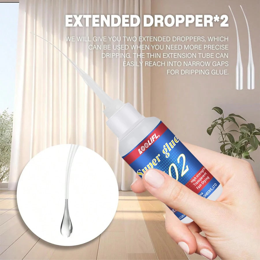 LOOLIFL 502 Strong Glue 1-5pcs 20g Cyanoacrylate Adhesive Plastic Wood Metal Leather Ceramics Manual DIY Repair Special Adhesive
