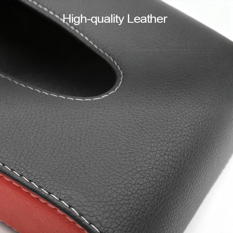 The new soft leather car tissue box, car armrest pumping box, container, towel, napkin holder, paper holder, storage bag