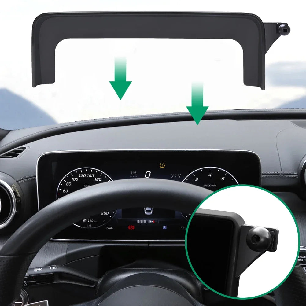 Car Phone Holder For Mercedes-Benz C Class W205 2015 2016 2017 2018 GLC 2016 - 2019 7-inch Screen Fixed Base Navigation Bracket
