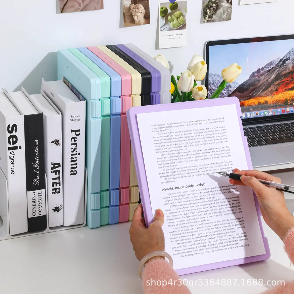 A4 Transparent File Box High Aesthetic Student Test Paper Simple Large Capacity Storage Box Writing Board Office Supplies
