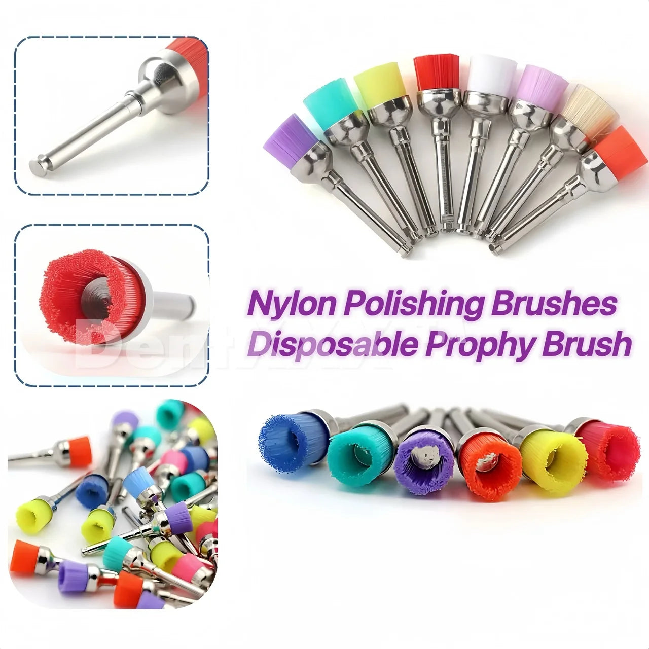 Bowl Nylon Polishing Heads, Fits Perfectly, Disposable Hygienic，Polishing and Cleaning