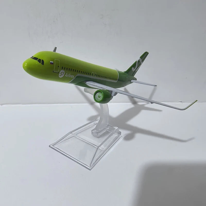 JASON TUTU 16cm Siberian Airlines S7 Airbus 320 Plane Airplane Model Aircraft Model Diecast Metal 1/400 Scale Planes Gift Collec