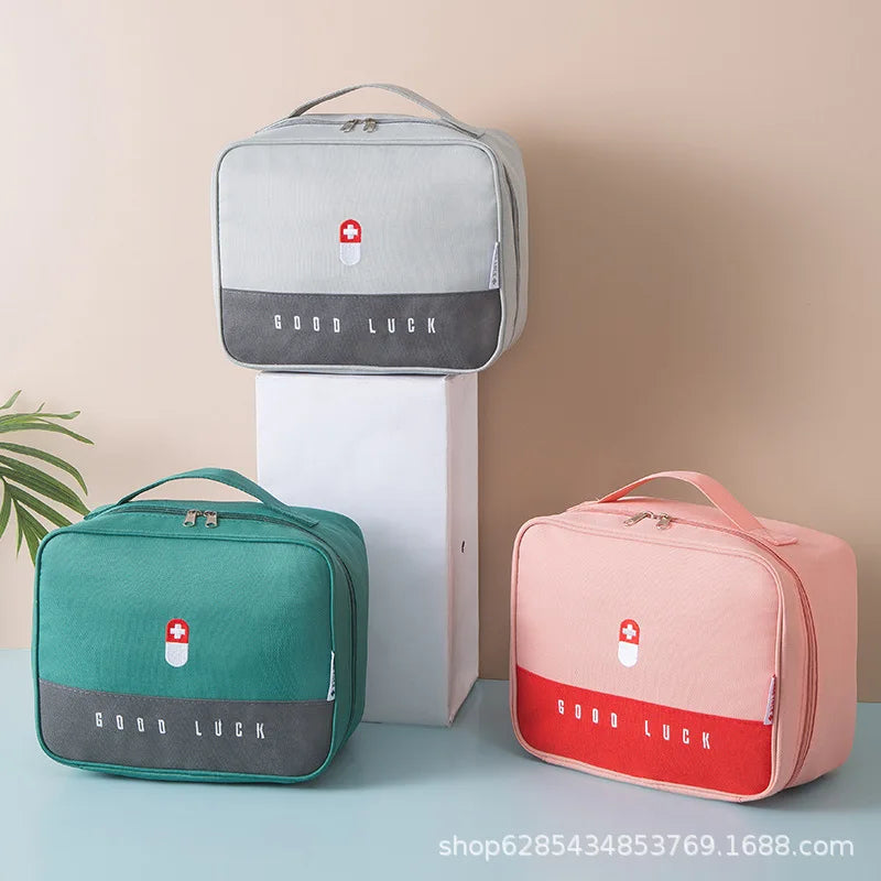 Portable First Aid Kit Bags Medicine Medical Large Storage Bag Pouch Camping Emergency Home Outdoor Travel Handle Bag Organizer