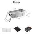 Stainless Steel Grill Outdoor Portable Charcoal Thickened Barbecue Household Small One-second Folding Carbon Baking Skewer Oven