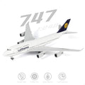 30cm Diecast Resin Airplane Model 1/240 Scale Lufthansa B747 With Display Stand Wheel Collectible Aircraft For Aviation Gift