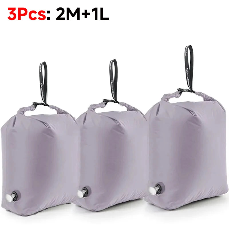 Outdoor Camping Vacuum Compression Bag No Pump Waterproof Storage Organizer for Sleeping Bag Hiking Backpacking Space Saving