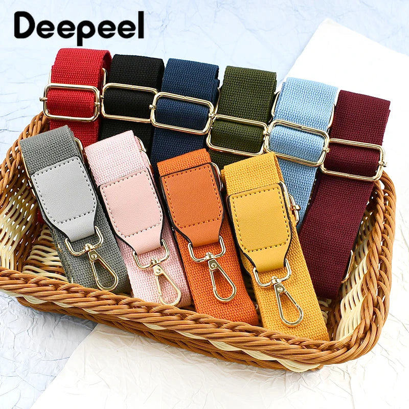 1Pc Deepeel 3.8cm Nylon Shoulder Bag Strap Adjustable Webbing Replaceable Belt for Crossbody Bags Handbag DIY Craft Accessories