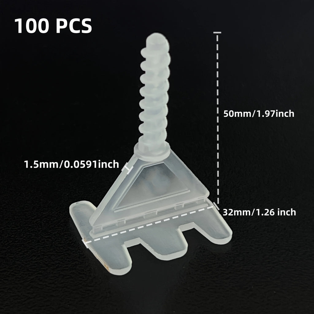Tile Leveling System Base Plate and Reusable Cover Kit 1-3 mm Tile Spacer Leveling System Construction Tool Parts Set