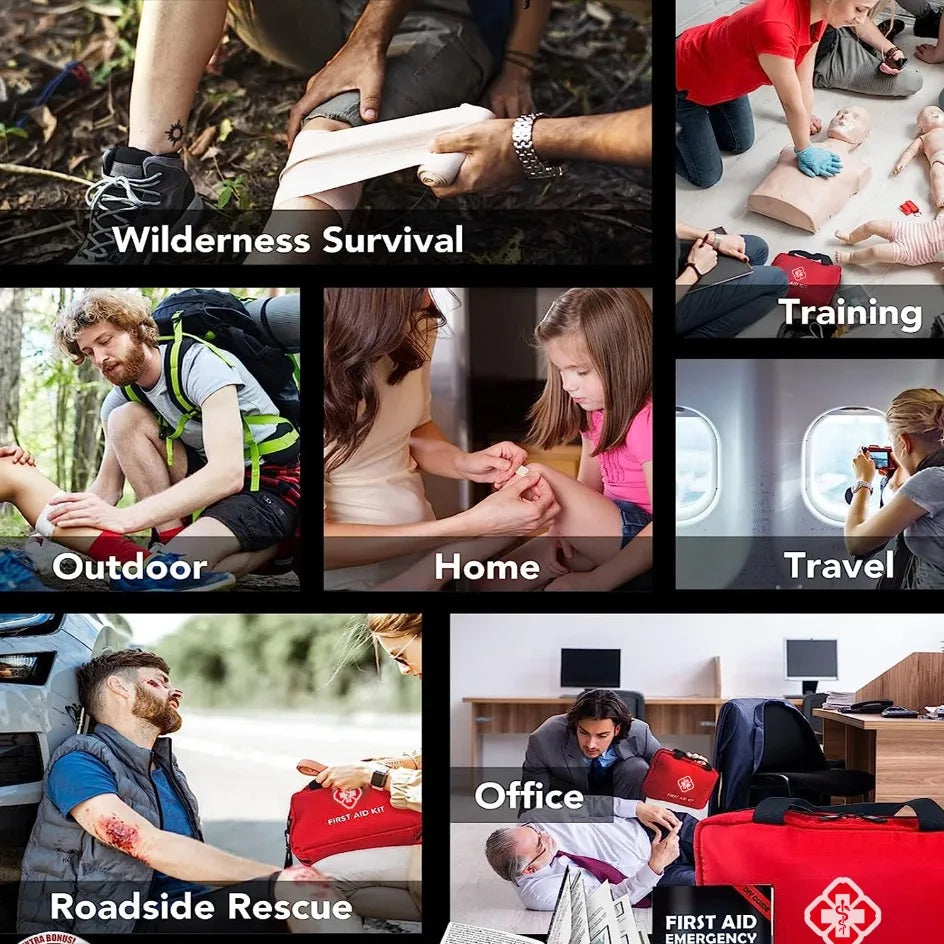 First Aid Kit 26-401 Piece All-Purpose Tactical  Emergency Kit  In The Car Military Acessories Survival Kits Camping Medical Bag