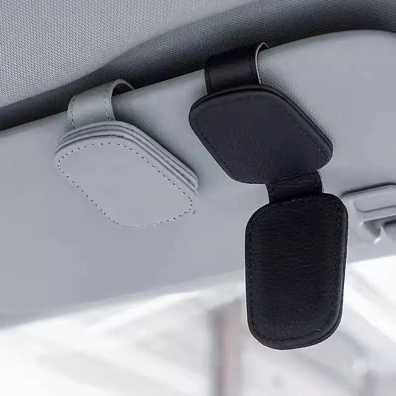 1pc Universal Car Sun Visor Glasses Clip, Made Of PVC, Car Glasses Holder, Interior Accessories, Glasses Storage Rack