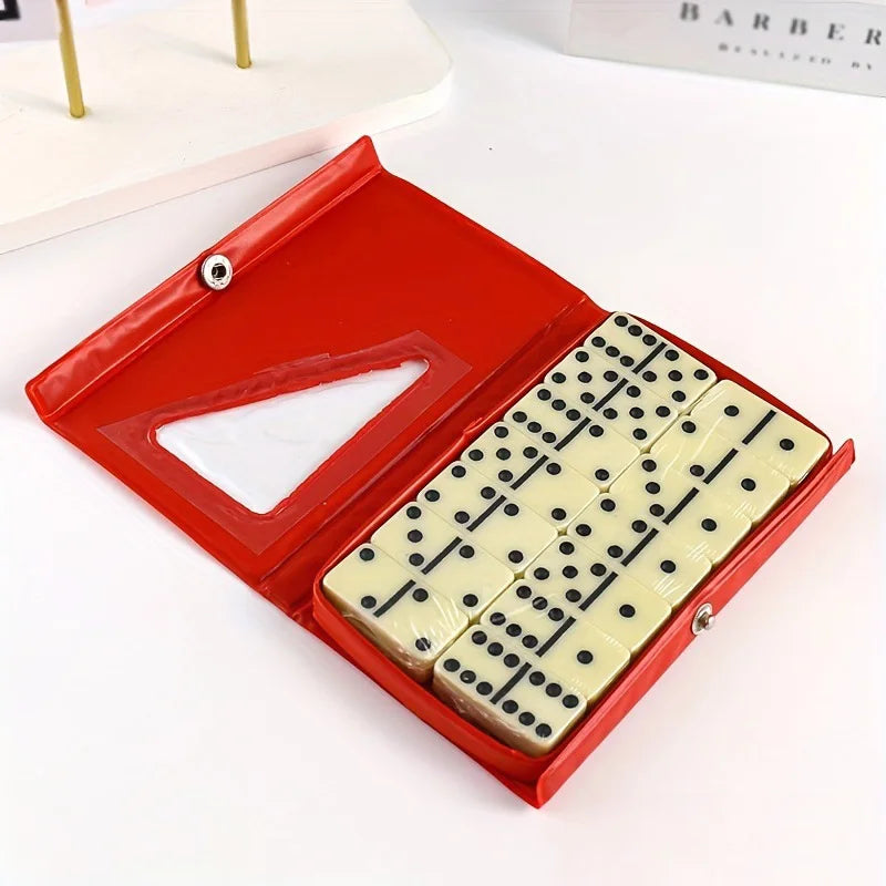 14PCS Double Six Domino Set Entertainment Leisure Travel Fun Table Game Domino Toy Children's Puzzle Toy Gift