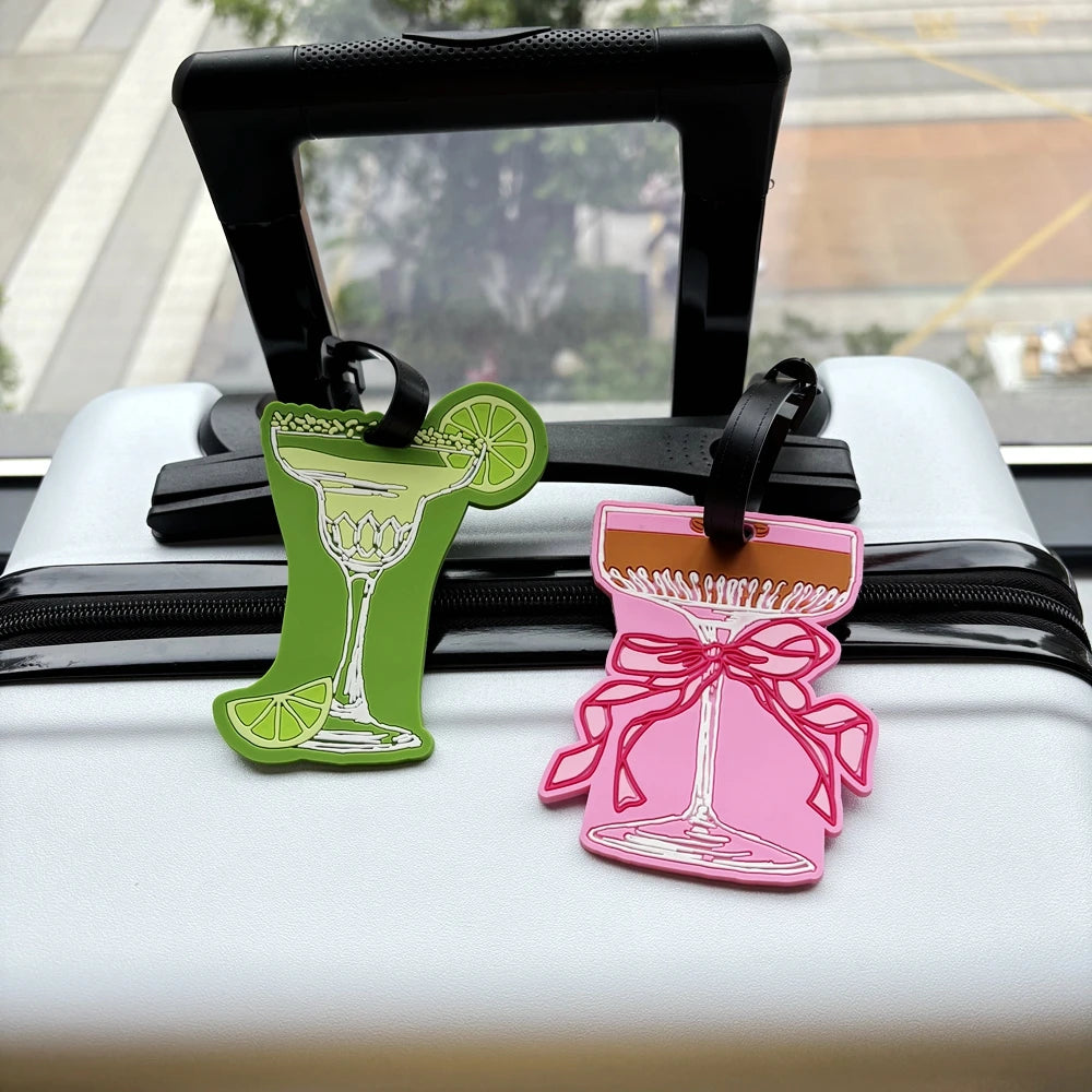 1Pc Bow Shell Cup Style Luggage Tag Pendant Bag Anti-Loss Tag Luggage Tag with Information Writing Anti-Loss Accessories