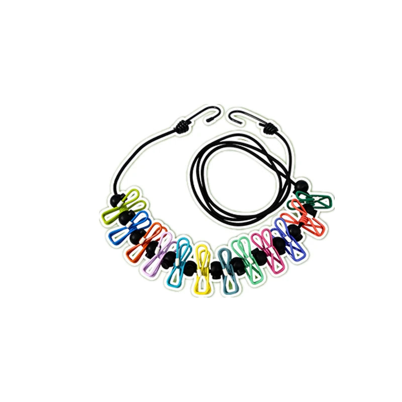 1/2PCS Retractable Portable Travel Clothesline, Clothesline with 12 Clothespins, Indoor Clothesline, Outdoor Camping Accessories