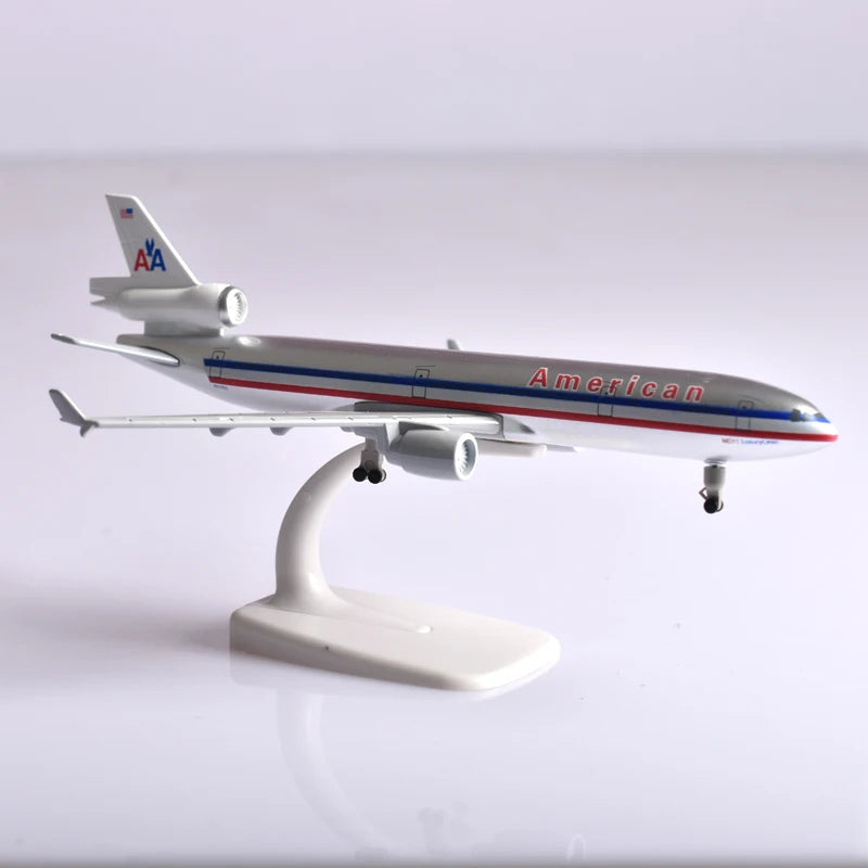 JASON TUTU 20CM Diecast Metal Planes American McDonnell Douglas MD-11 Plane Airplane Model Aircraft Model Collect Gifts ﻿