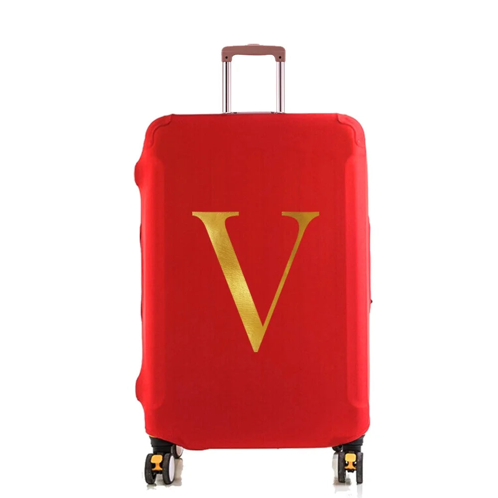 Luggage Cover Protector Elastic Fashion Suitcase Dust Cover Fit 18-28 Inch Trolley Baggage Letter Name Print Travel Accessories