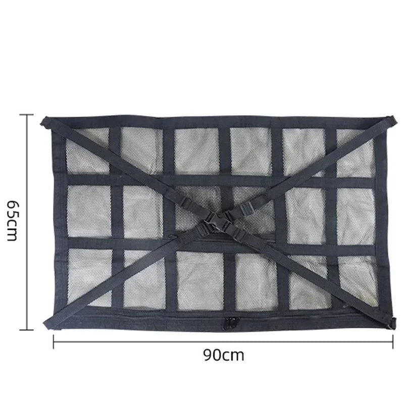 Car Ceiling Storage Net Interior Cargo Net Universal Trunk Pocket Storage Adjustable Car Bag Sundries Organizer Pouc