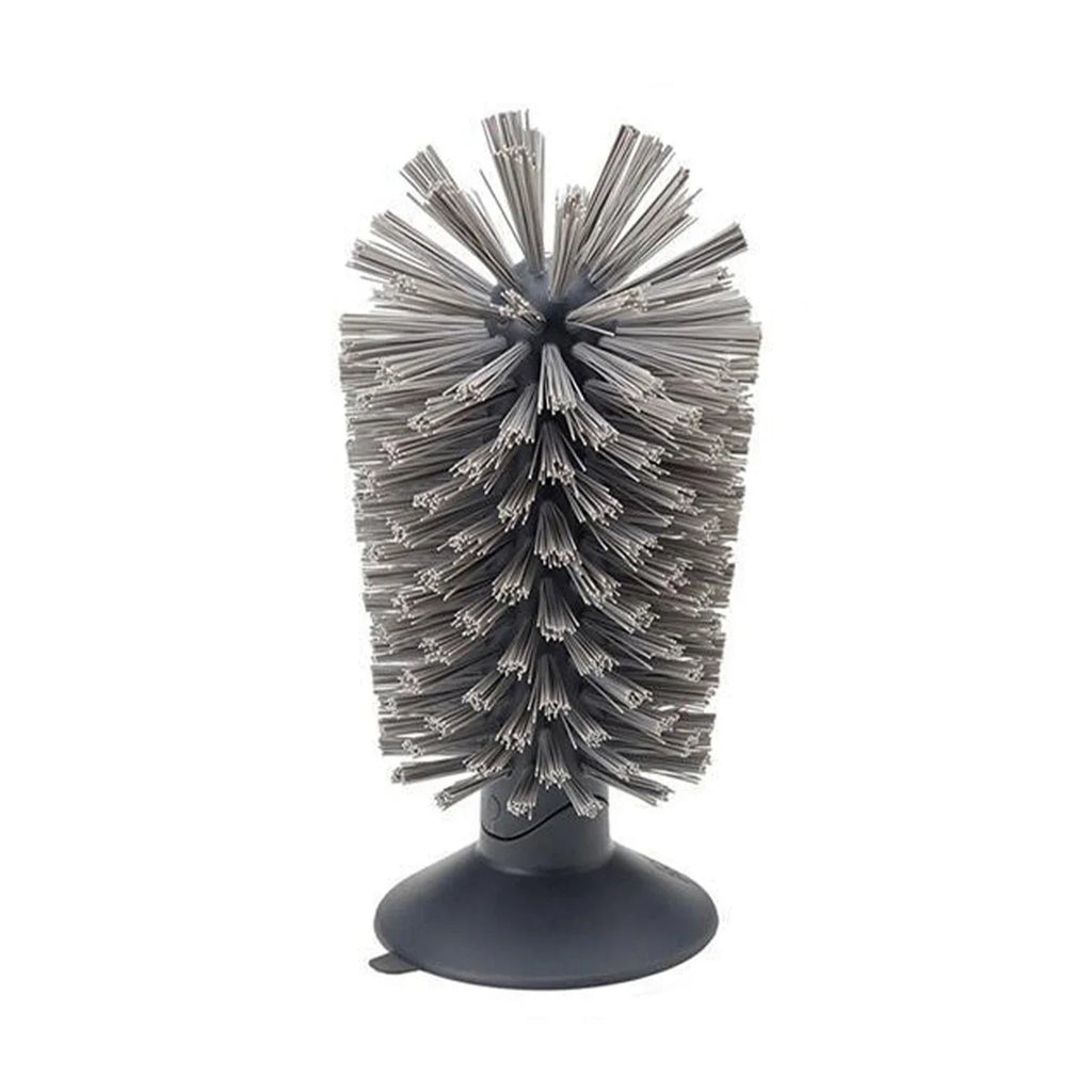 Sink Suction Cup Brush for Wine Glasses Mugs Bottles Durable Bristles Grip Upright Stability Cleaner Glass Brush with Suction Cu