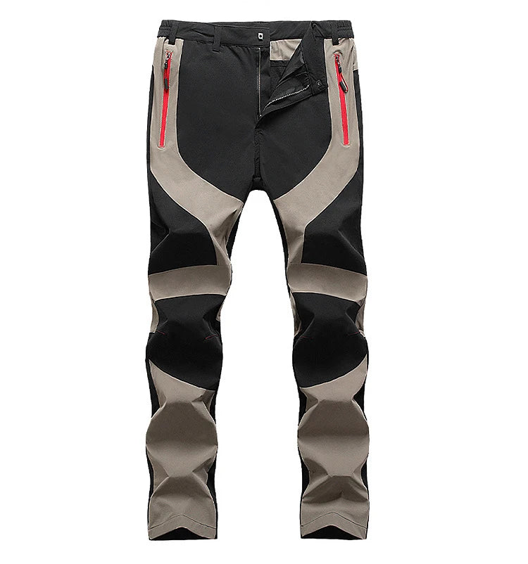 Outdoor Quick Drying Pants For Men Sports Breathable Spring Hiking Pants Elastic Casual Camping Fishing Trousers Splicing Colors