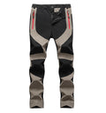 Outdoor Quick Drying Pants For Men Sports Breathable Spring Hiking Pants Elastic Casual Camping Fishing Trousers Splicing Colors