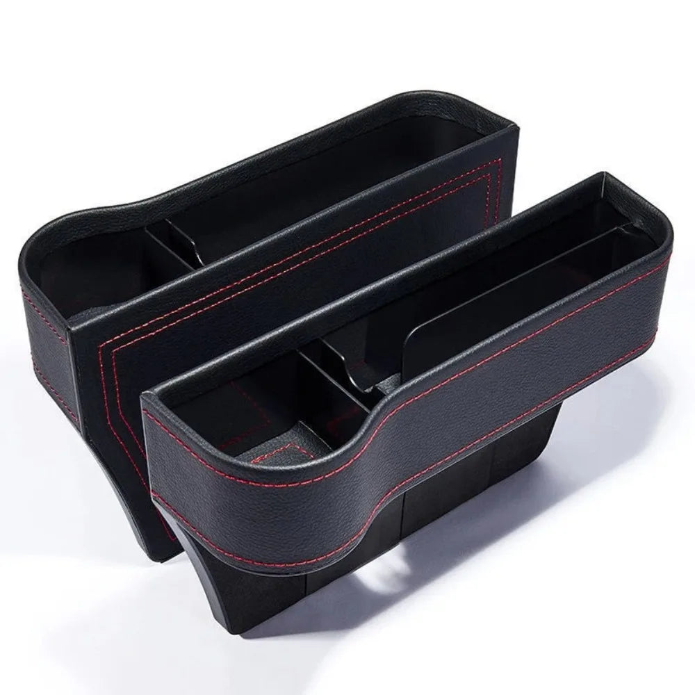 PU Leather Car Seat Gap Filler Storage Box Large Capacity Durable Auto Seat Slit Card Pocket Multifunction Car Crevice Pocket
