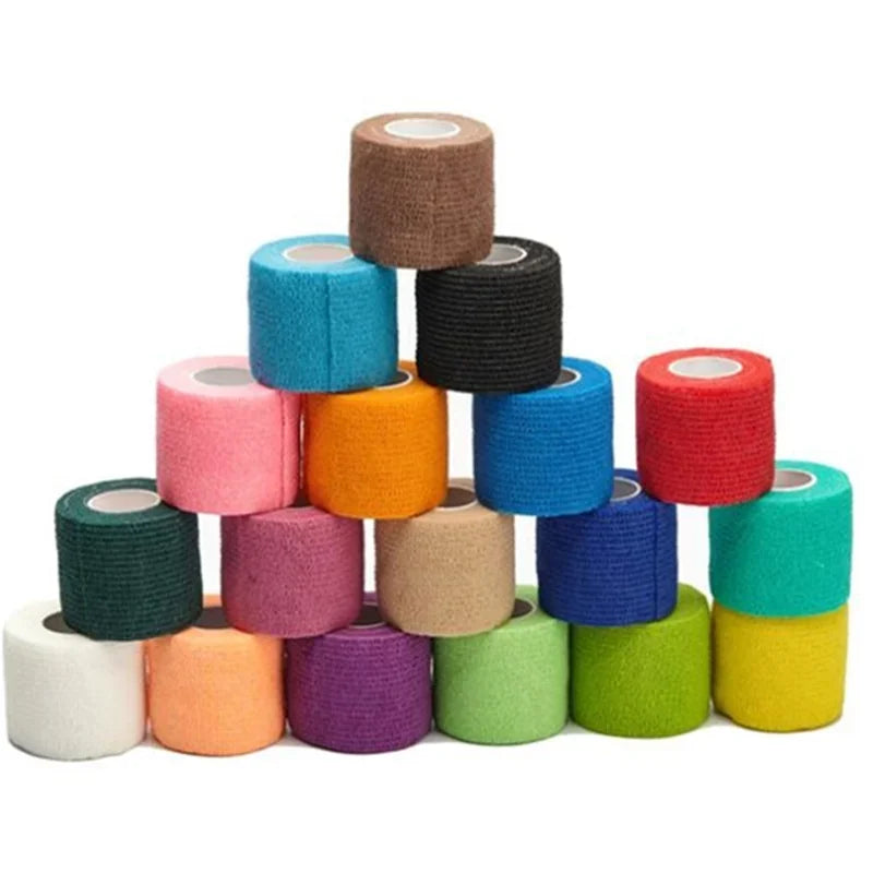 1Pc Waterproof Medical Therapy Self Adhesive Bandage Muscle Tape Finger Joints Wrap First Aid Kit Pet Elastic Bandage 2.5-10cm