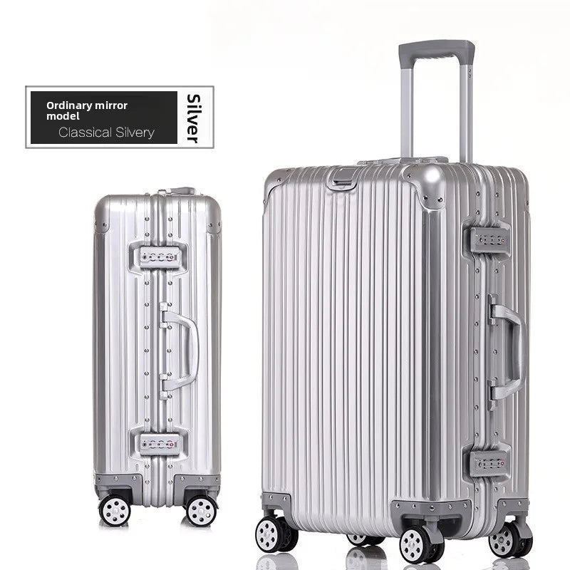 KLQDZMS High Quality All Aluminum Magnesium Alloy Luggage Large Capacity Travel Suitcase 20 Inch Boarding Business Luggage Bag