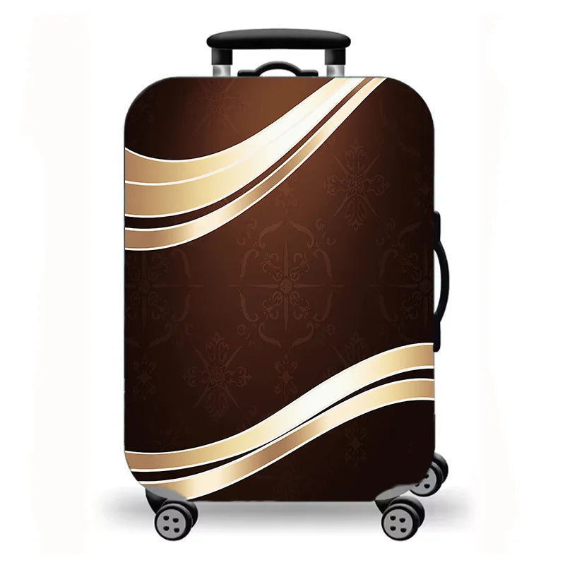 Luggage Cover,Luxury Marble Gold Vein Abstract Fluid Print Stretch Suitcase Protector,Washable Anti-Scratch Travel Baggage Cover