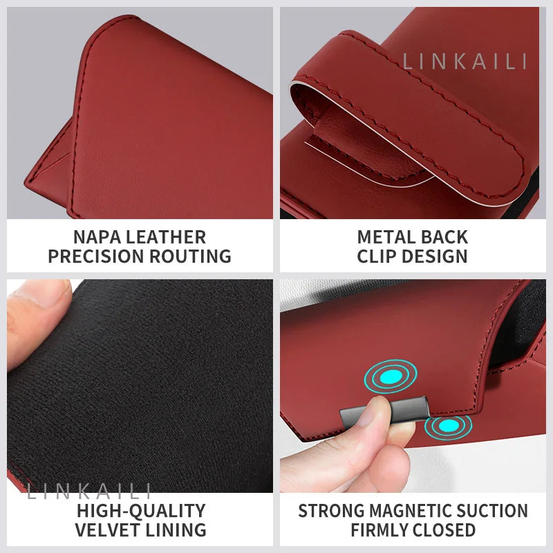 Customized logo car sun visor glasses clip for SEAT leon Arona Ateca IBIZA car owner driving sunglasses storage rack accessories