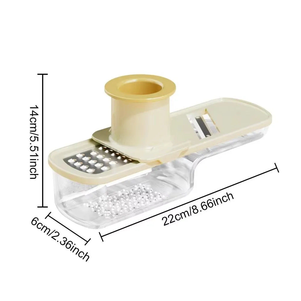Portable 3in1 Garlic Ginger Grinder Manual Kitchen Gadget Garlic Grinder Mini Garlic Press for Crushing Spices Herbs Garlic