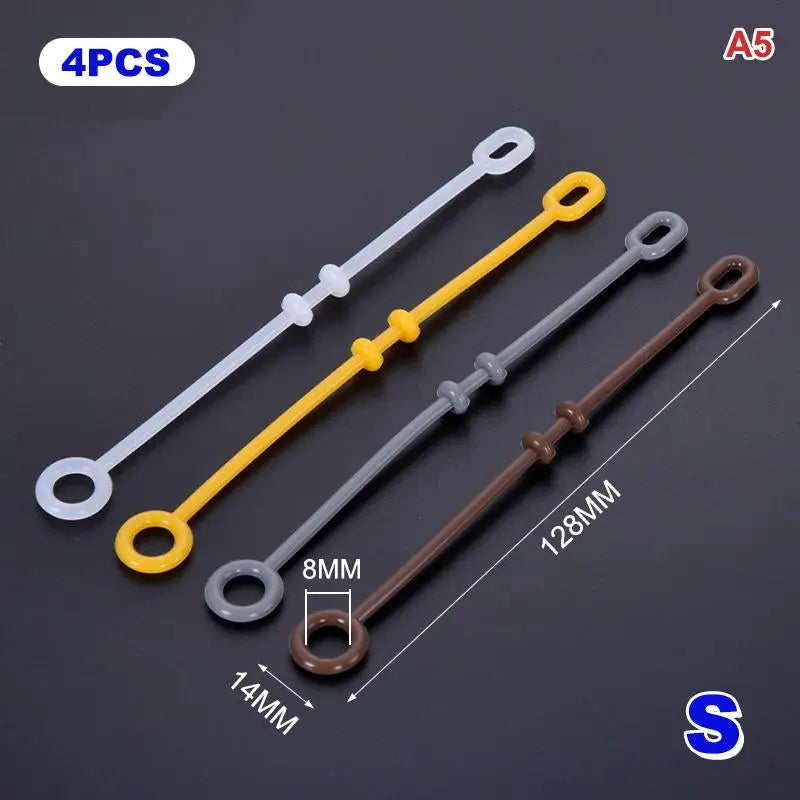 Easy to Clean Silicone Teapot Lid Fixing Straps 1/4pcs Heat Resistant Leak Proof Clips for Travel Portable Tea Set Parts