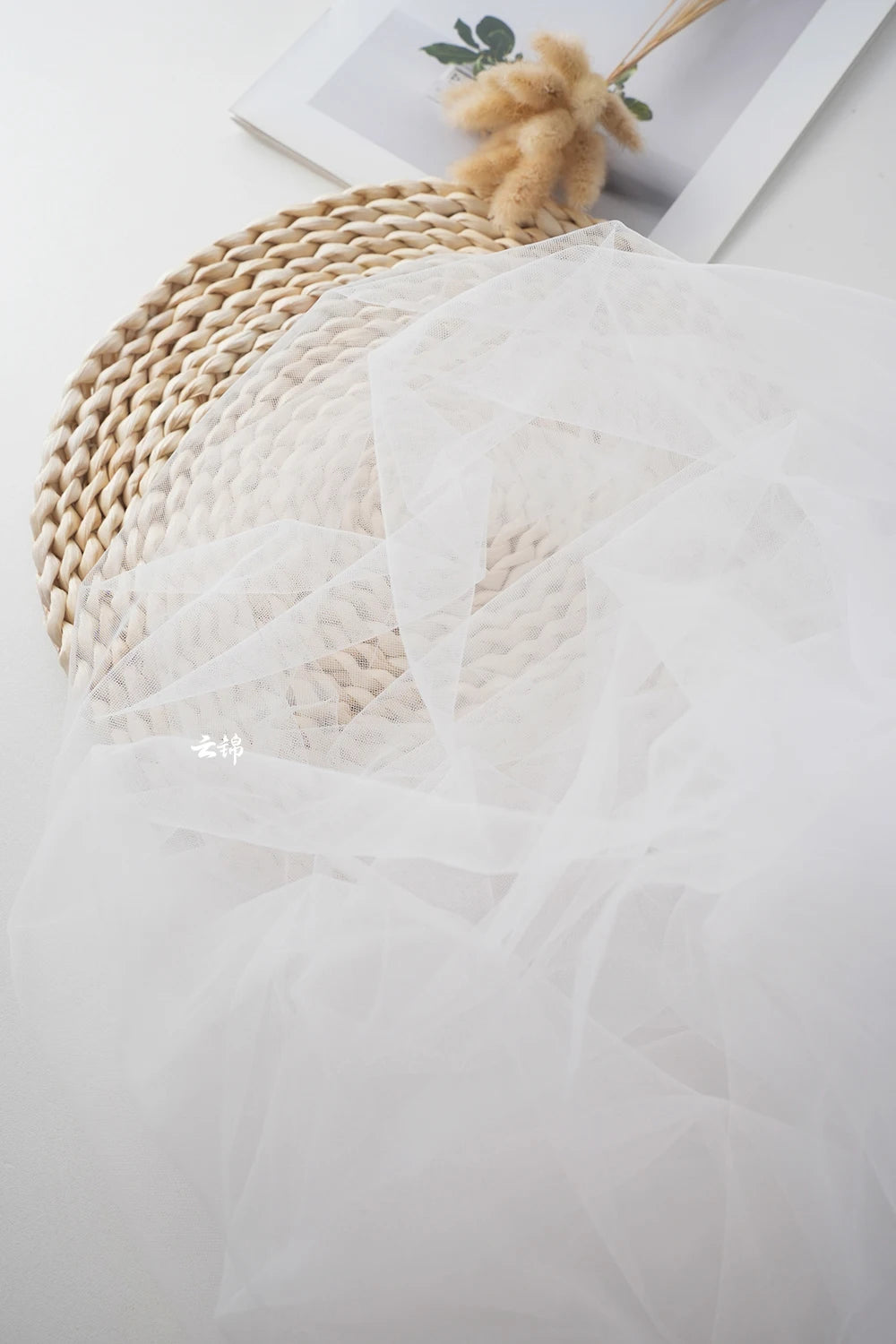 Green Transparent Tulle Fabric By The Meter for Clothing Hanfu Veil Wedding Background Diy Sewing Gauze Cloth Soft Light White