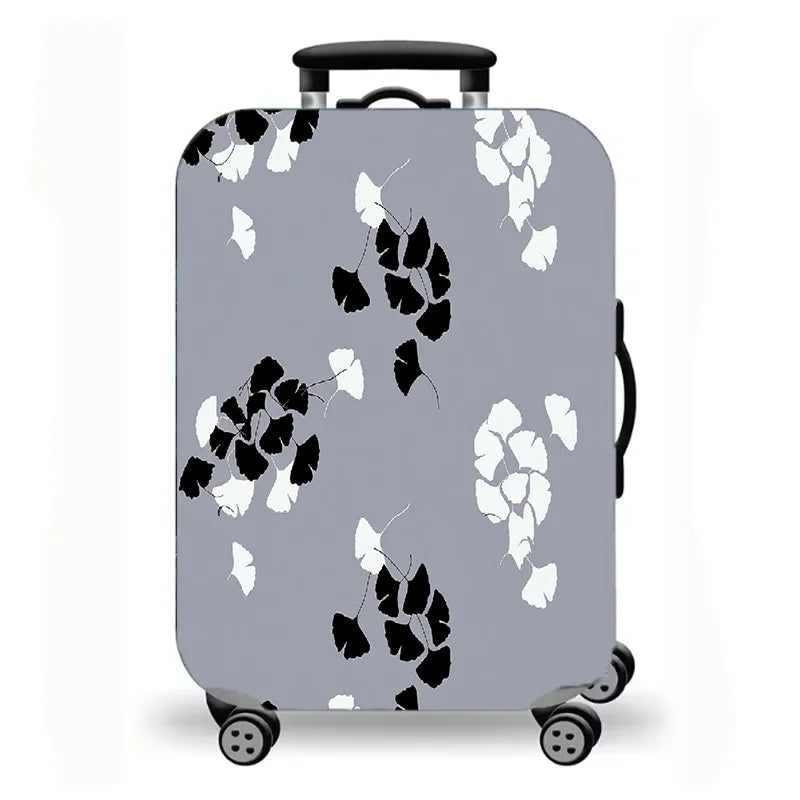 Luggage protective cover, retro printed elastic suitcase protective cover, retro floral pattern.