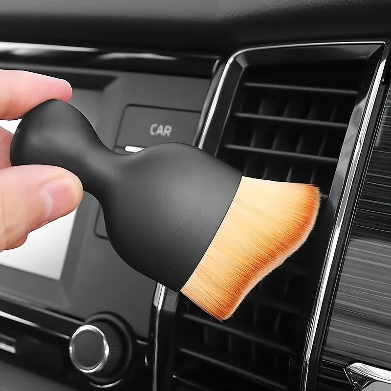Soft Bristle Multifunctional Car Interior Cleaning Brush Flexible Crevice Dust Removal Tool with Ergonomic Grip Durable Reusable