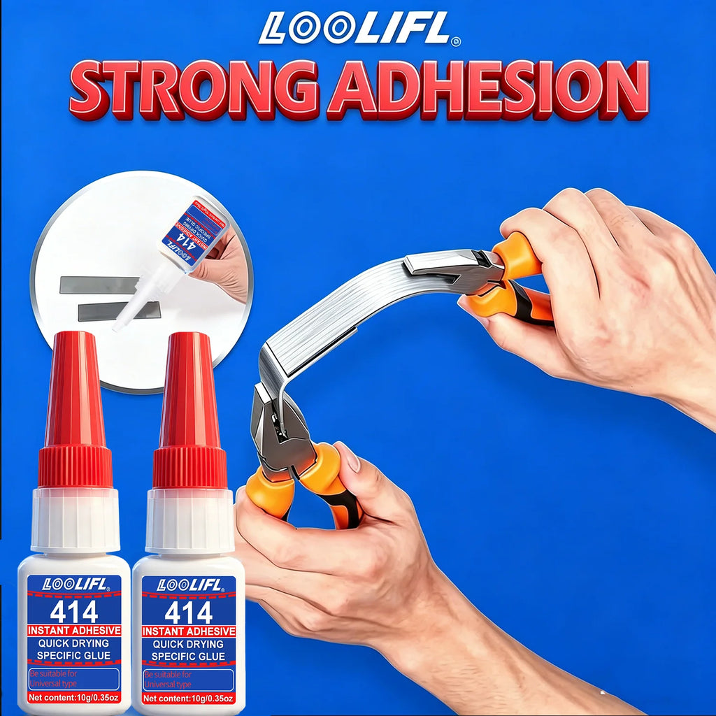 LOOLIFL super cyanoacrylate glue Fast Drying Strong Bonding All Purpose Adhesives for Ceramic Glass Metal Wood DIY Repairs tool