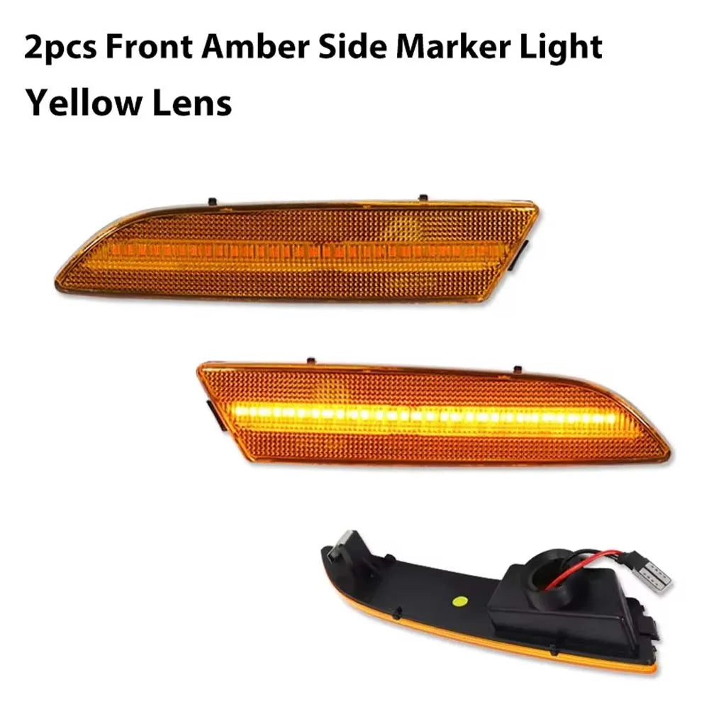 Amber / White / Red LED Car Fender Flare Light Front / Rear Bumper Side Marker Indicator Lights For Chrysler Crossfire 2004-2008