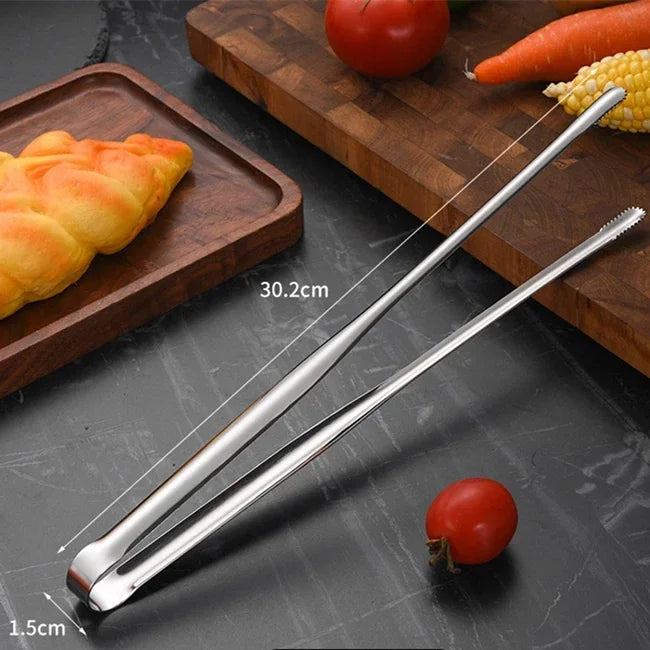 Extra Thick Kitchen Tongs Non-Slip BBQ Clip Food Serving Tong for Steak Bread Party Cooking Utensils