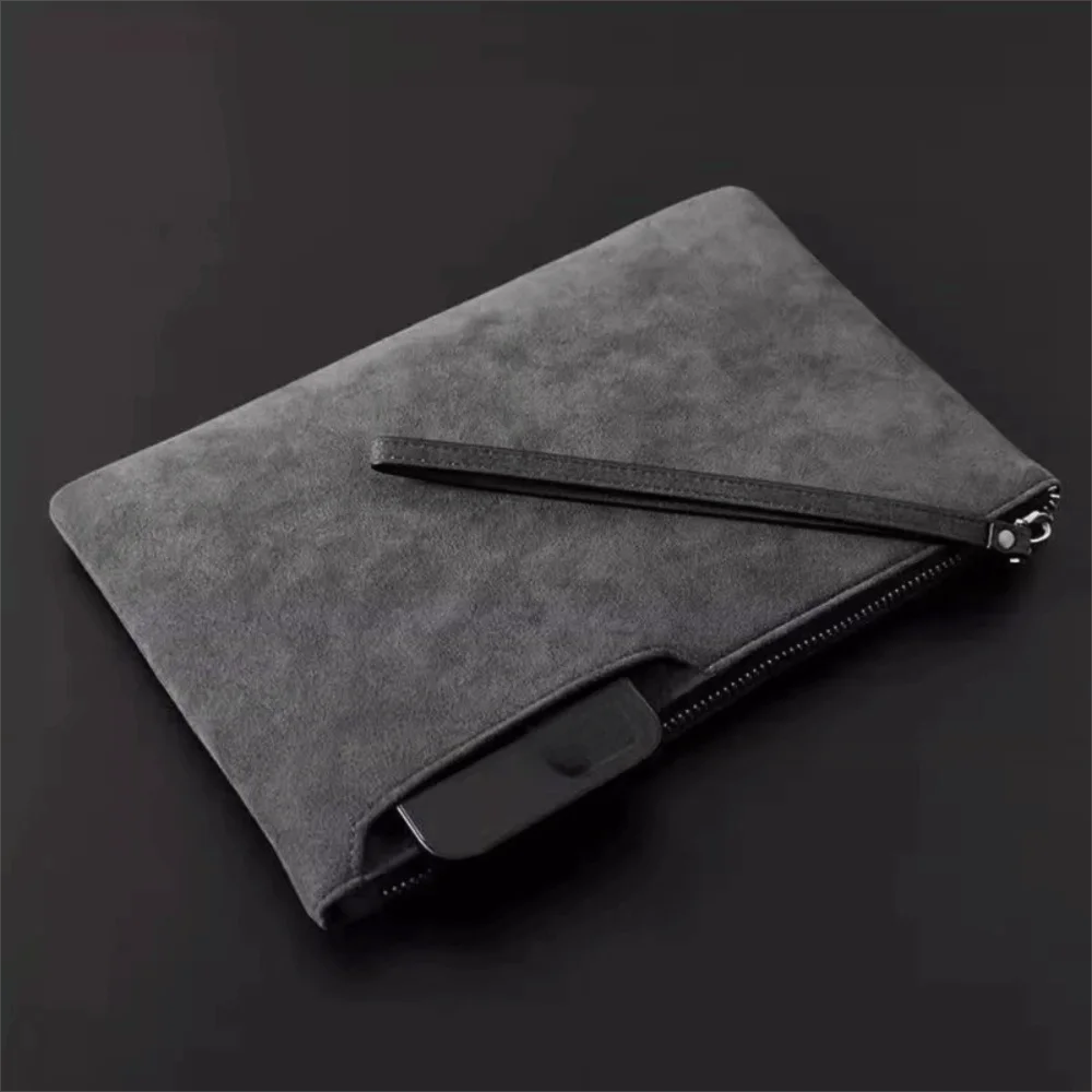 Gifts Portable Men's Business Clutch Bag Large Capaci Coin Purse Handheld Busin Soft Surface Ort Leather Wallet