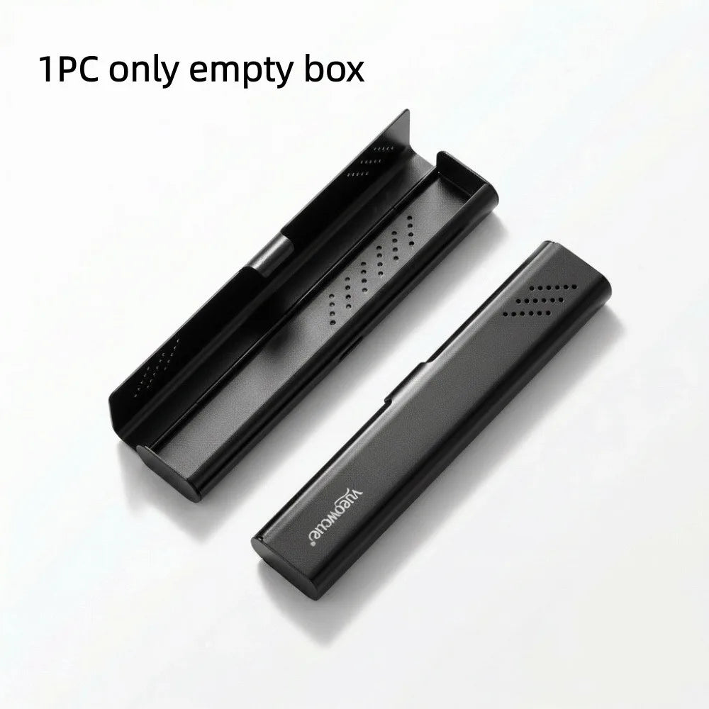 Aluminum Material Aluminum Toothbrush Case Durable Construction Portable Size Travel Toothbrush Holder Compact Container